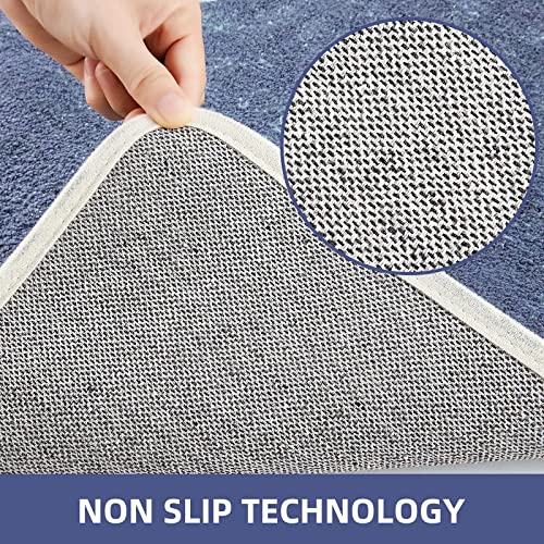 Kids Rug Play Mat Ultra Soft Rugs For Kids Room, 4'X6' Non Slip Cute Animals Children Nursery Rug Baby Rug Area Rug Kids Carpet For Bedroom Decor Playroom Living Room (Blue Whale, 47"X70") #TOP2