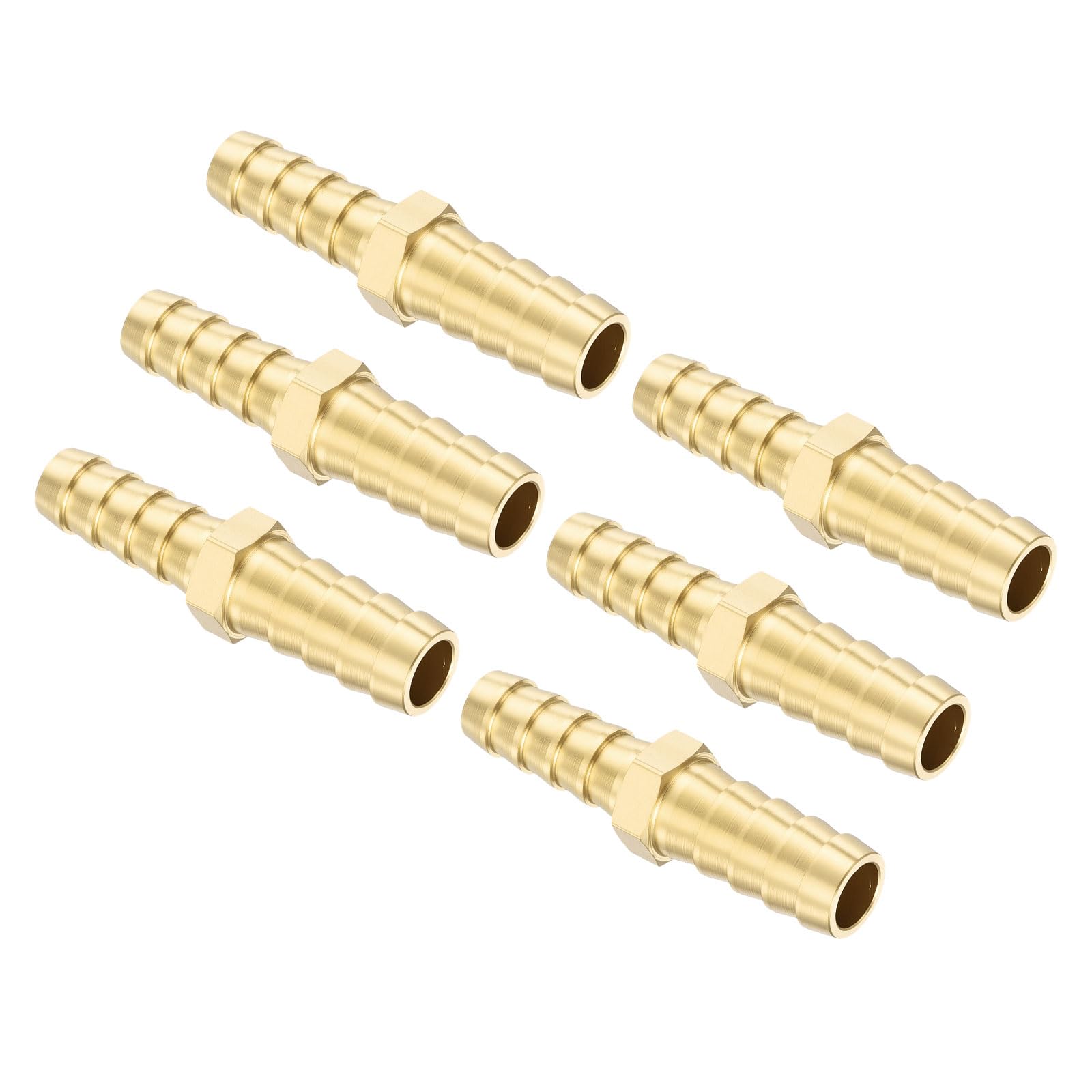 Kozelo 6Pcs Brass Hose Barbs Fittings 5/16" Hose Barbs to 3/8" Fittings — image 1