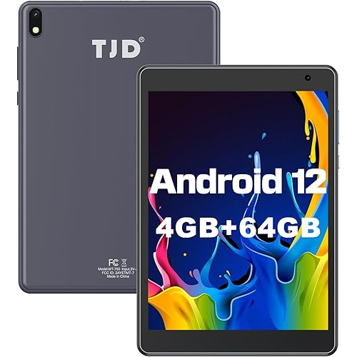 Android 12 Tablet 7.5 inch, Tablets Computer 64GB Storage 512GB Expandable, Quad-Core Processor, PS FHD 1440x1080 Resolution Display, Google GMS Certified Smart Tablet/WiFi (Gray)