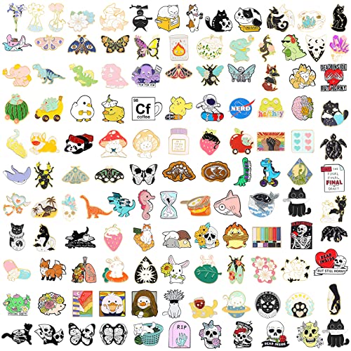 Cute Enamel Pins For Backpacks, Funny Enamel Pins Aesthetic Bulk Set Anime Lapel Badges Brooches Pins For Women, Bag,Clothes,Jackets, Hats, Kids, Girls, Gifts (Random Style) (25Pc) #TOP16
