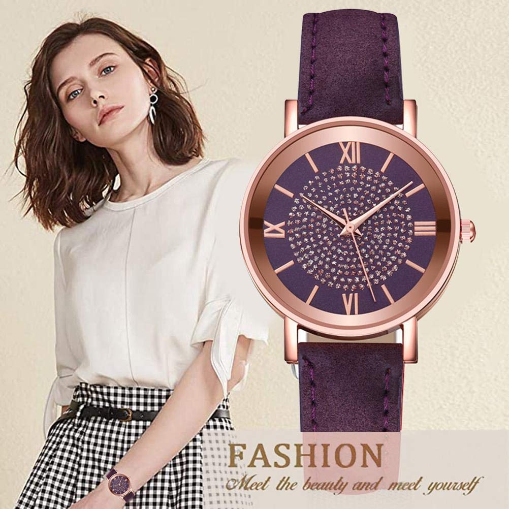 KENANLAN Classic Quartz Watch for Women Elegant Watch with Leather Band,Womens Leather Watc for Women/Girls Fashion - Image 4