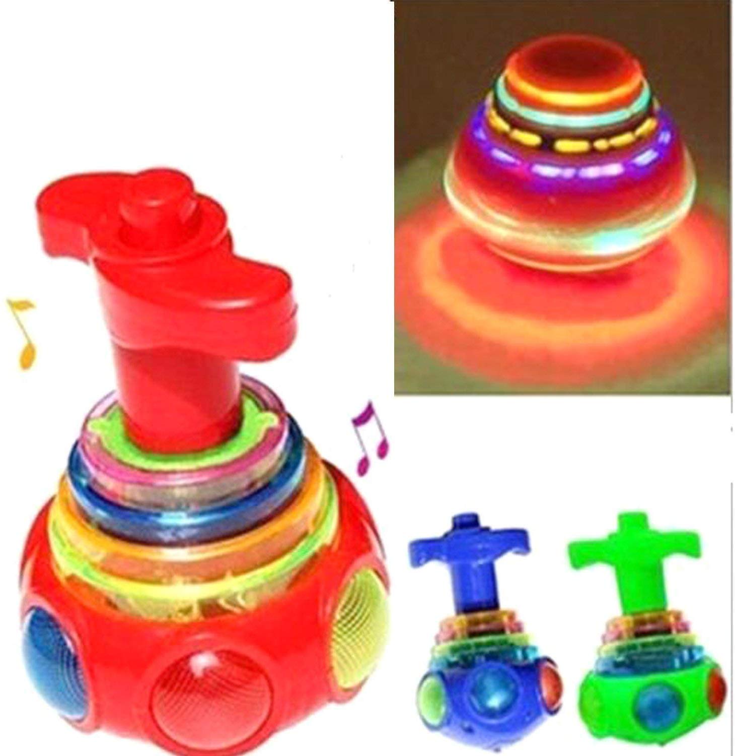 Raaya Musical Lattoo Spinning Toy with Led Light Colorful Flashing Light Sound Toy Lattu for Kids Laser Toy Pack of 1 (B0B42Q6FT4) Amazon Price History, Amazon Price Tracker