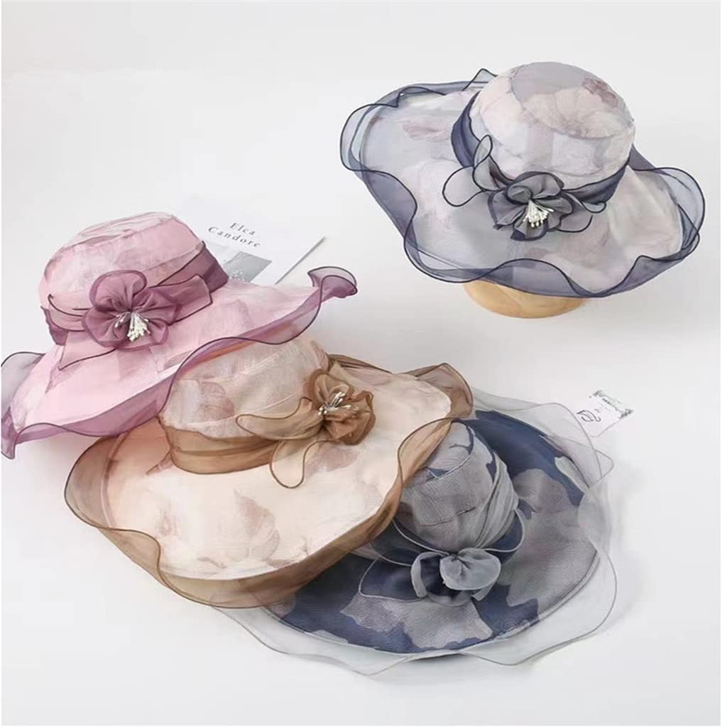 Sombrero de Pescador de Flores de Seda para Mujer, sombrilla Ligera Plegable, Estampado navideño, Verano