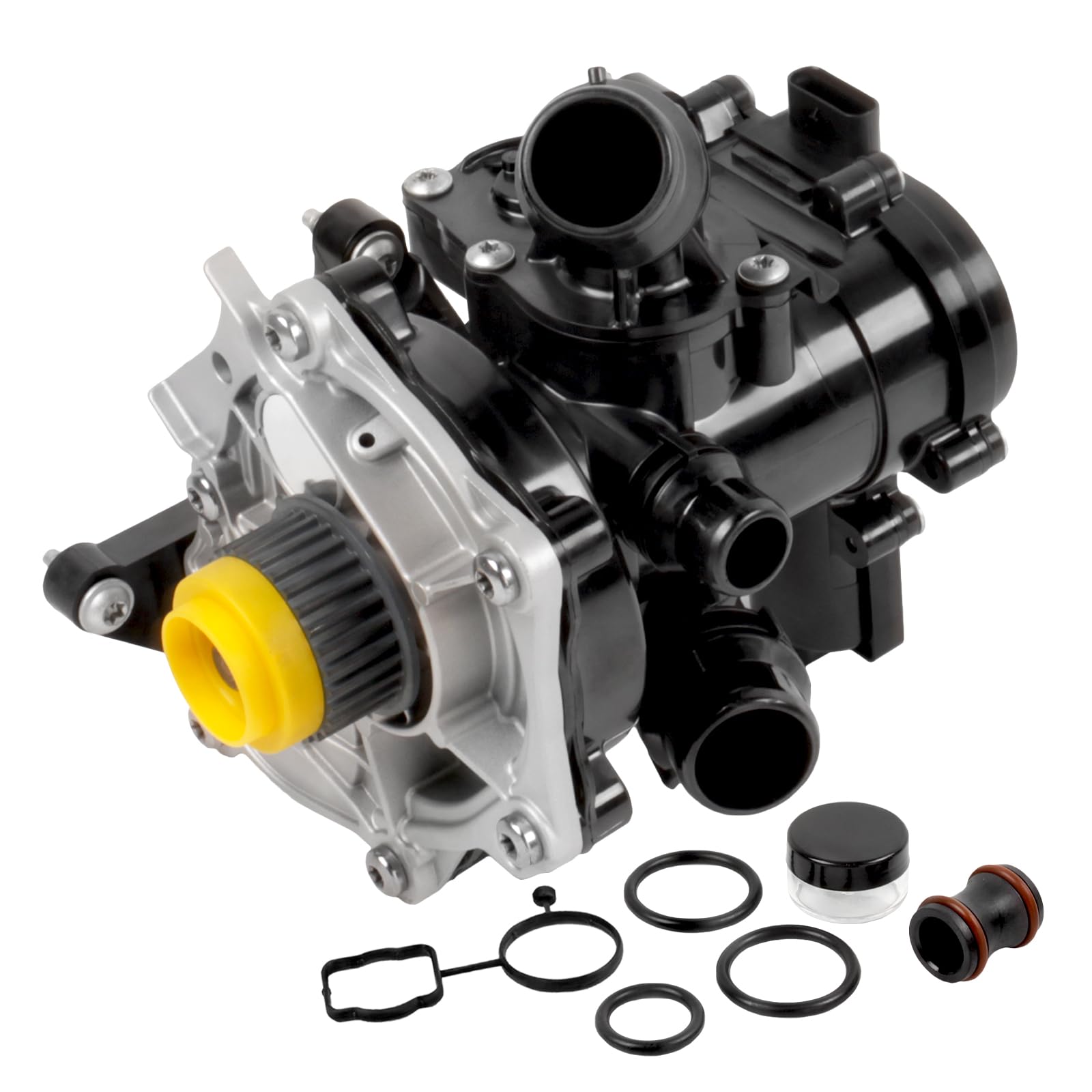 Photo 1 of 06L121012A Electric Water Pump Thermostat Assembly Coolant Pump With Gaskets for A3 Q3 Q7 2.0L Auxiliary Replace OE 06L121111J, 06L121111H, 06L121111G