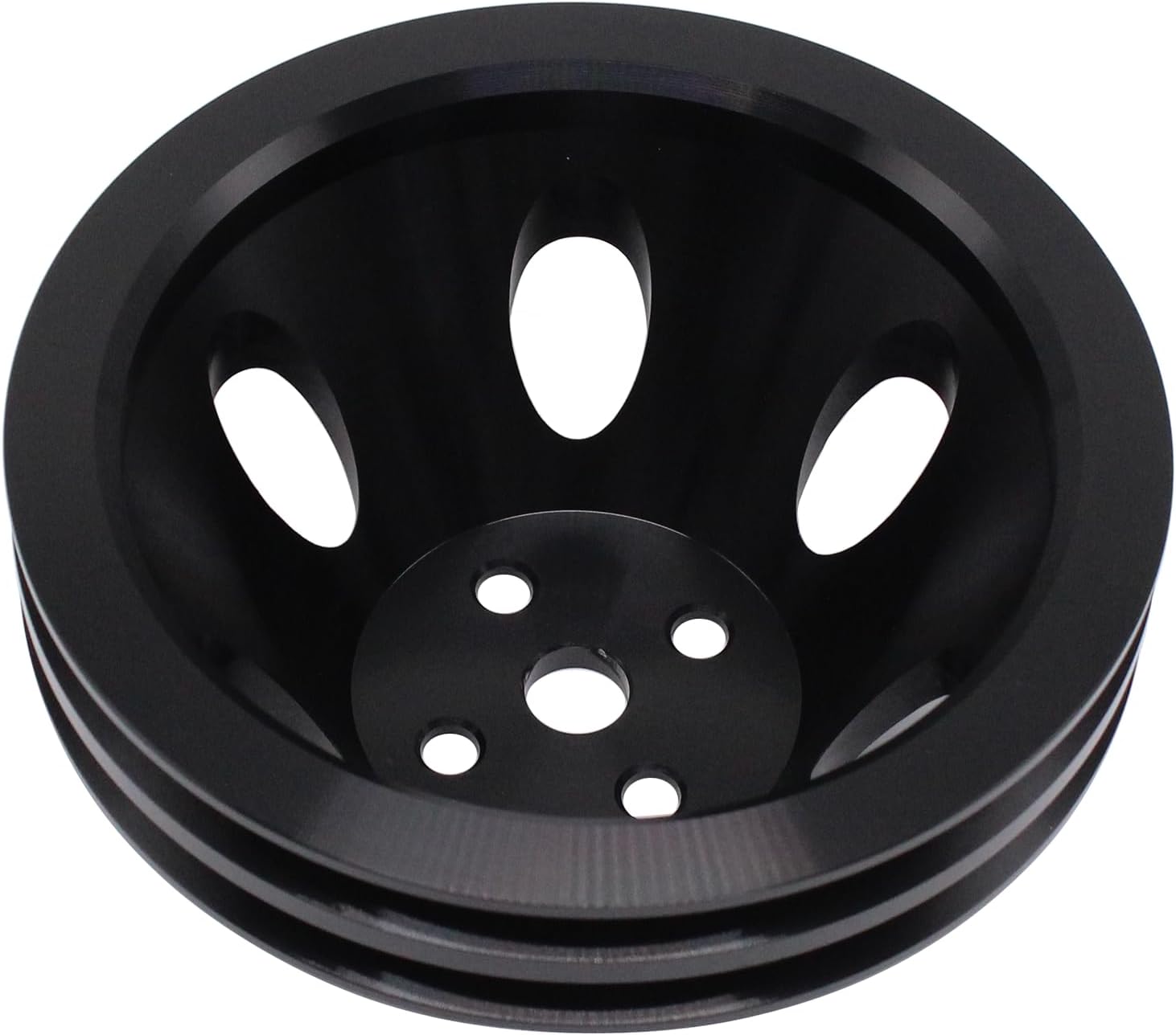 Aluminum Black SWP Short Water Pump Double Groove Pulley Fits For Chevy BBC 396 427 454 1965-1968