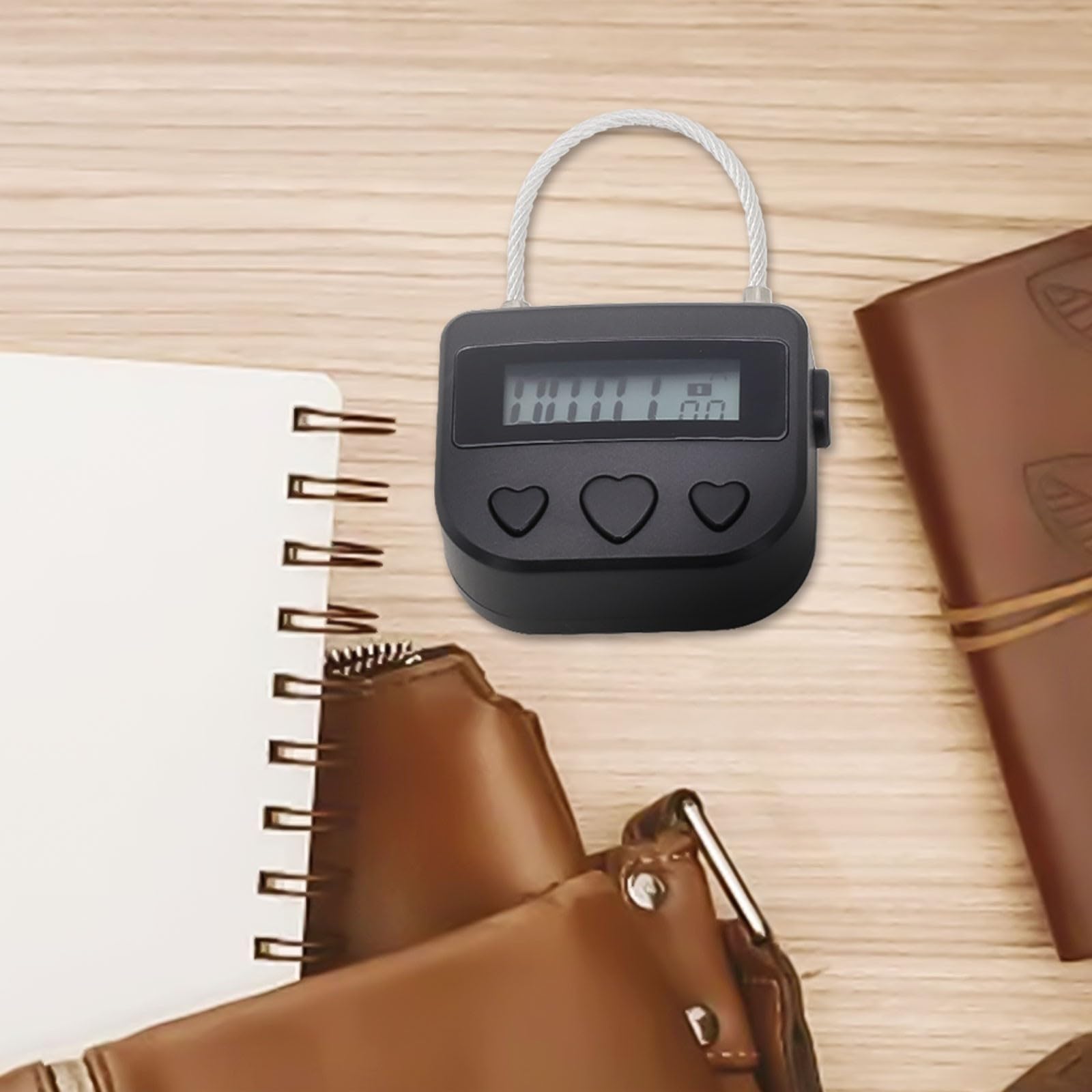 Produktbild von Zahlenschloss Mit Timer – Elektronisches Zeitschloss, 99 Std. Einstellbar, Anti-Sucht & Selbstdisziplin (schwarz)
