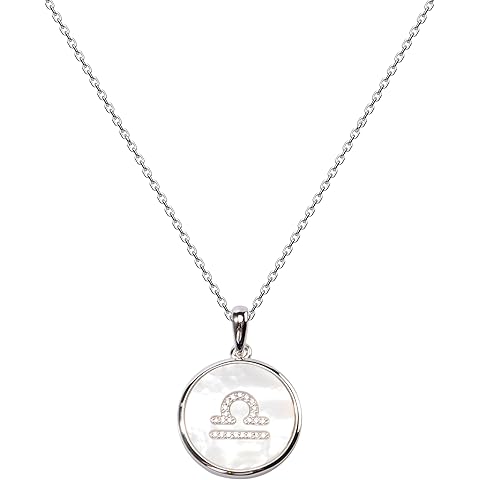 925 Sterling Silver Round Necklace with Twelve Constellations for Women