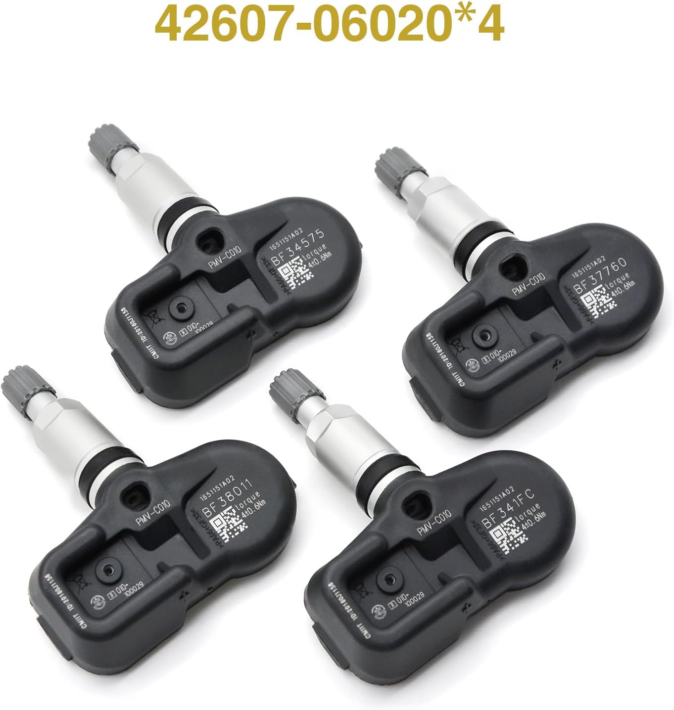 42607-06020 TPMS 315MHz Tire Pressure Monitoring System Sensor 4-Pack Replace 4260706060 4260730060 4260752020 fit for Toyota Camry Prius Corolla RAV4 Highlander Avalon Yaris Hilux Land Cruiser
