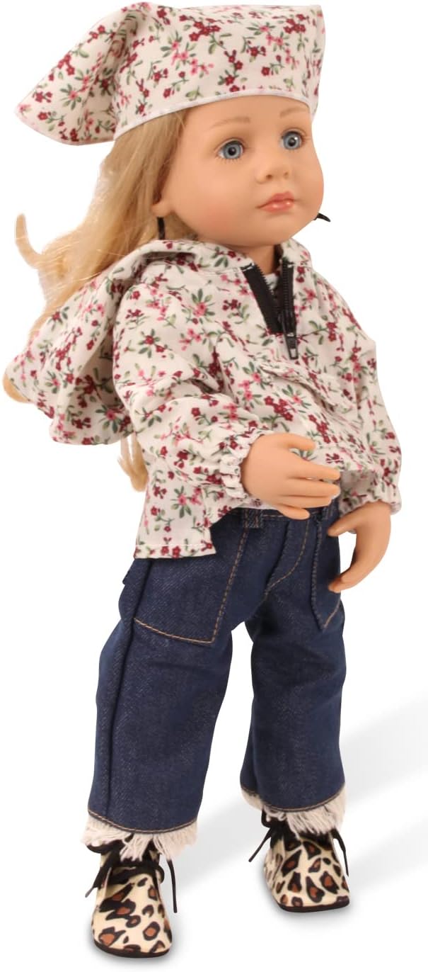 Gotz Little Kidz Grete - 14" Multi-Jointed Standing Doll with Long Blonde Hair to Wash & Style