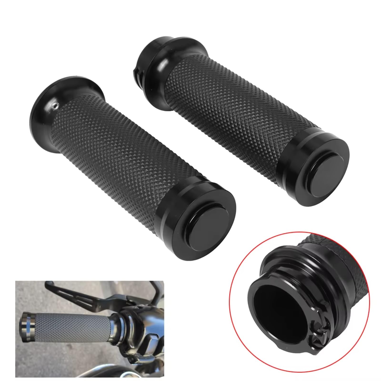 Cubiertas Manillar Moto CNC Funda Antideslizante para Dyna para Softail