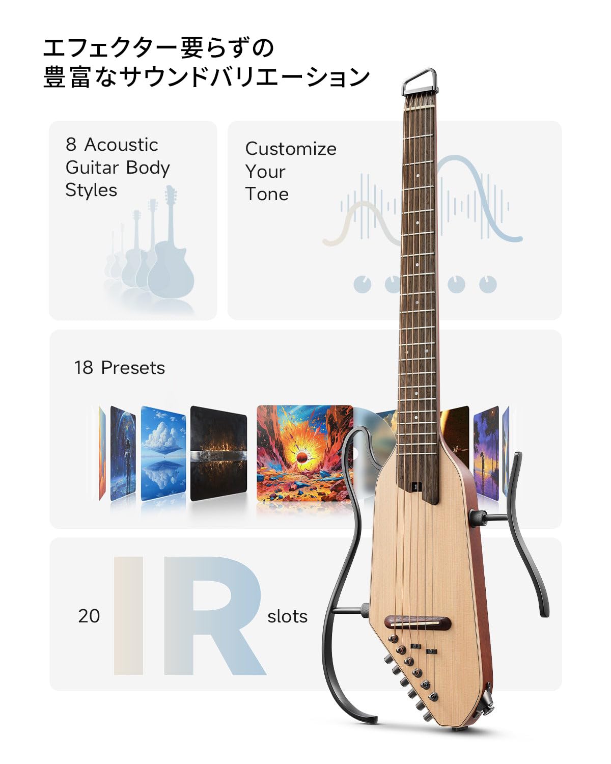 Amazon | Donner HUSH-I Pro ホワイト サイレントアコースティック