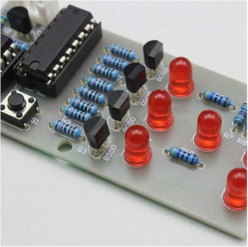 Miniatura 5 de KOOBOOK Kit de tablero de dados electrónico 2Sets Kit de circuito LED DIY Kit de aprendizaje electrónico para estudiantes