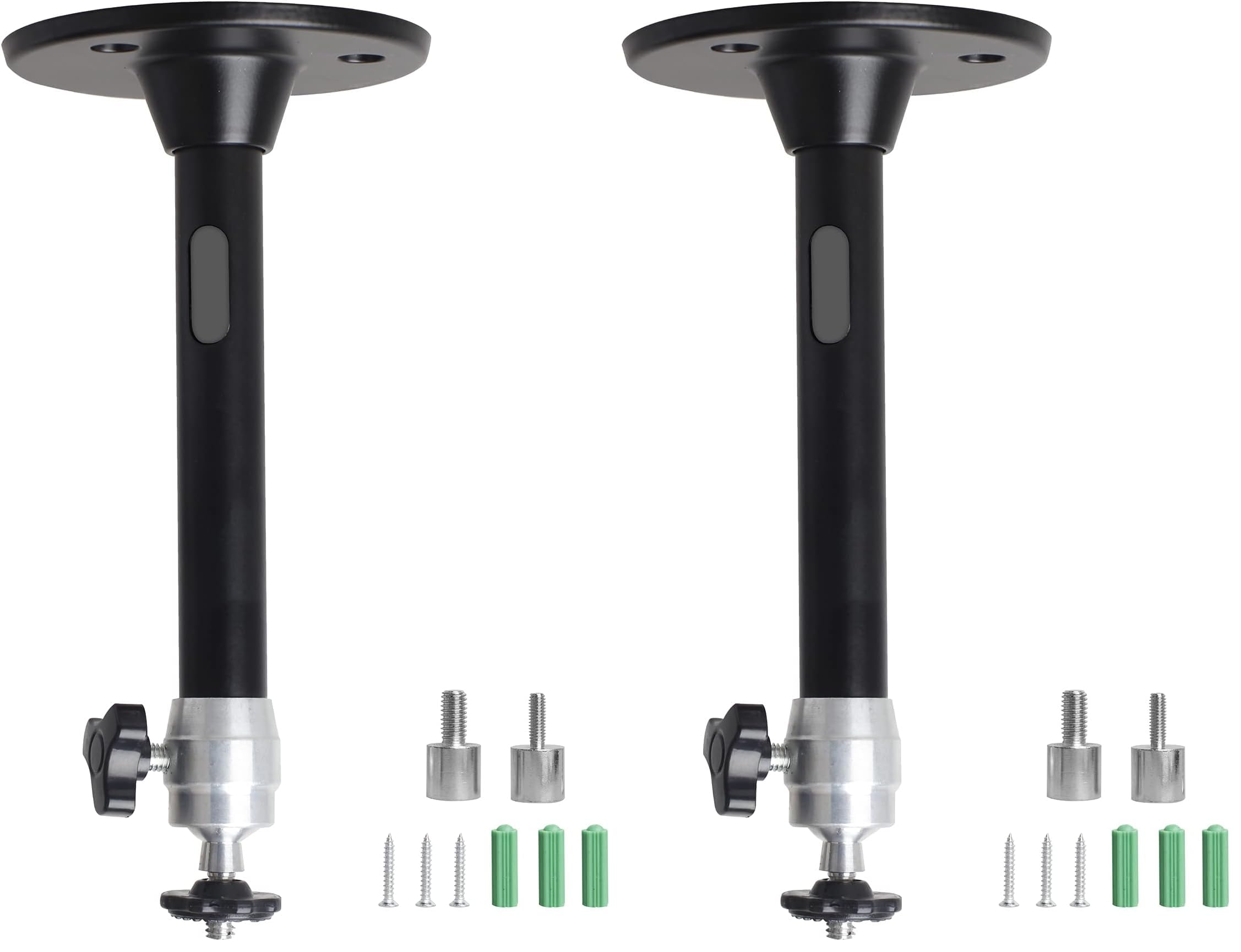 Mini Ceiling Wall Projector Mount Stand Compatible with QKK, DR.J, DBPOWER, Anker, VANKYO, AAXA, Jinhoo, PVO, TMY, AuKing and Most Other Mini Projector (175mm, Black) (Pack of 2)