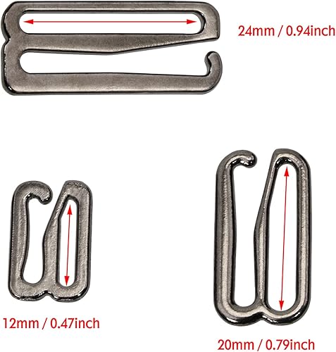 Miniatura 8 de Tupalizy Ganchos de metal para brasier para coser bikini halter tops traje de baño, lencería, traje de baño, diapositivas de ajuste, 60 unidades