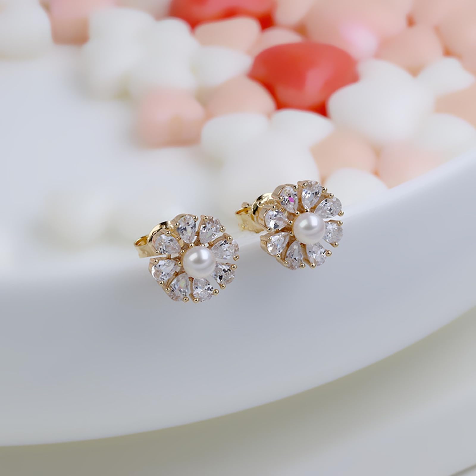 Pendientes de oro amarillo de 9K/14K/18K para mujer