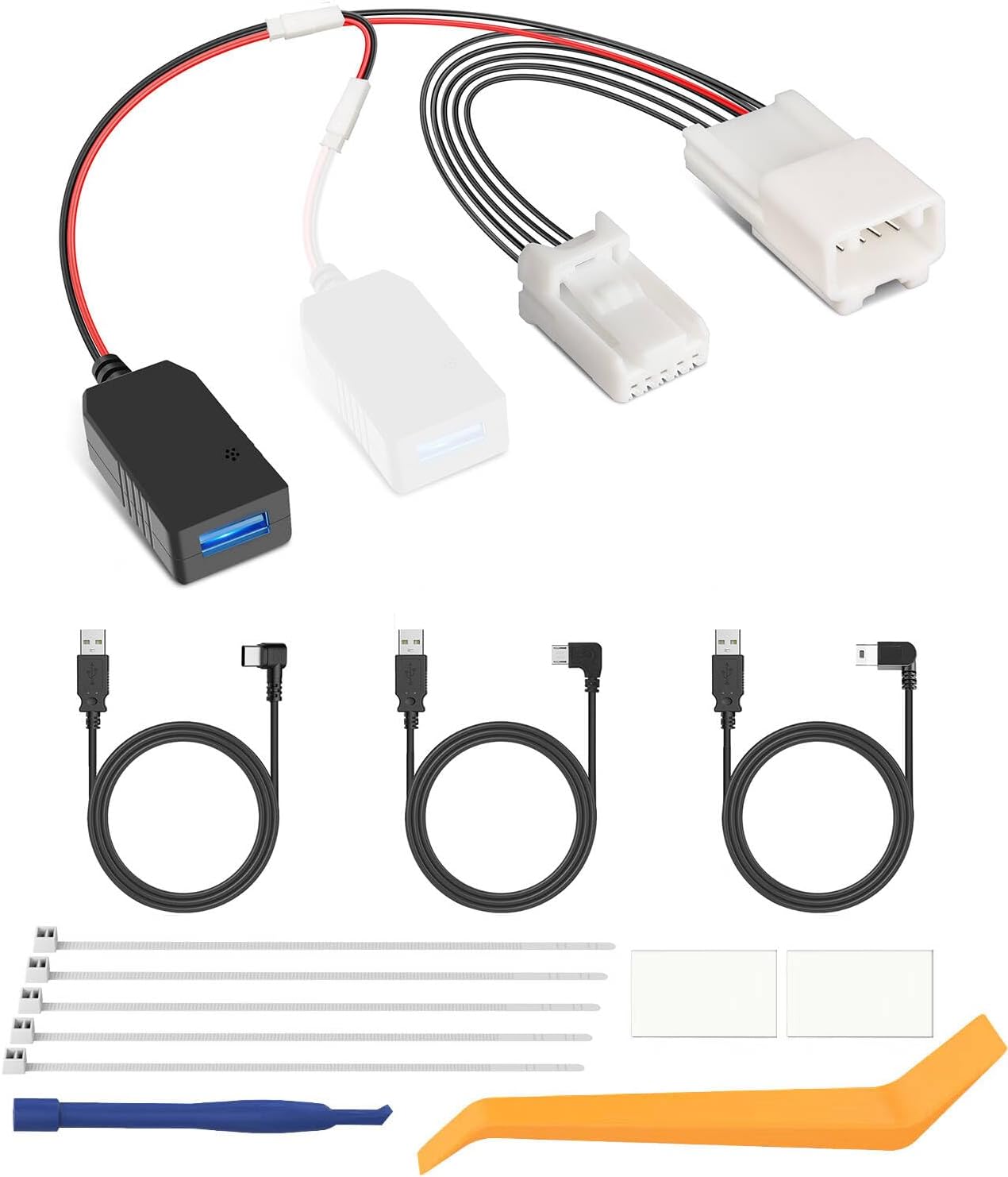 Adaptador de Energia YQMAJIM para DashCam (Tipo E 5P) Compatível com Subaru Selecionados com Espelho Retrovisor com Dimming Automático - Carregador para Câmera de Painel e GPS Radar