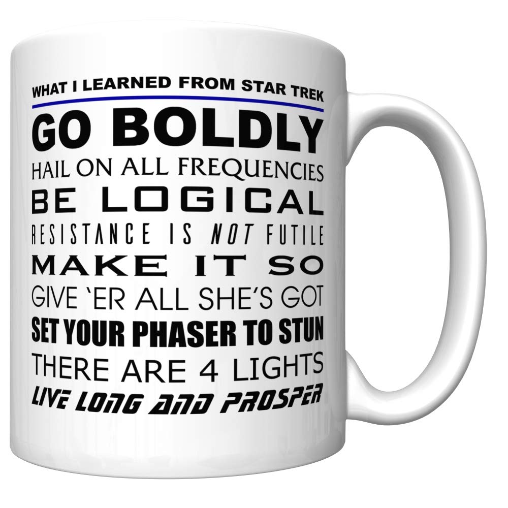 CJ Artisans What I Learned From Star Trek Coffee Mug (Newest Version) [ST]