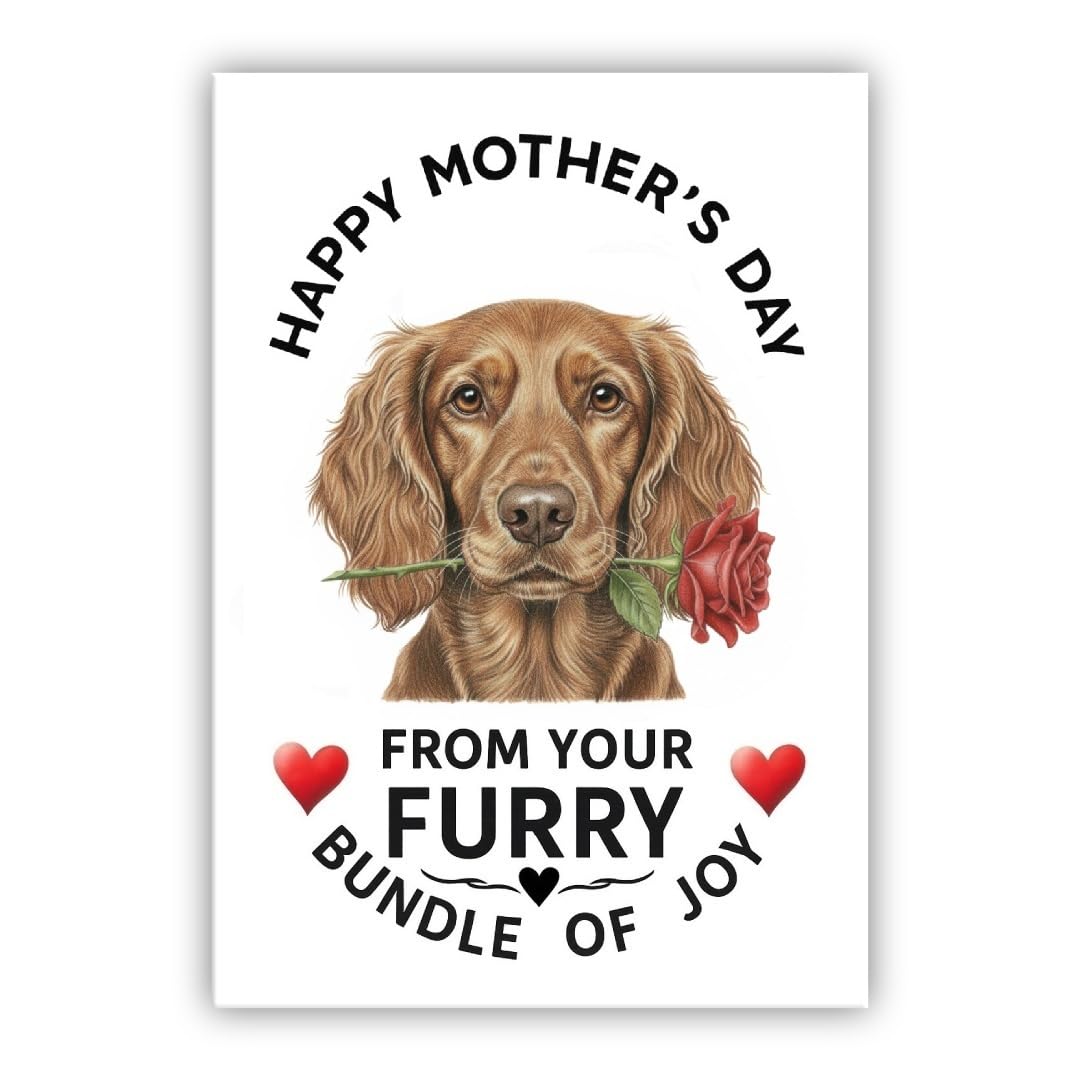 Mother’s Day Dog Card – Pet Mothers Day Greeting Card from the Dog - “Happy Mother’s Day” - Many Breeds Available (• Boykin Spaniel) — image 1
