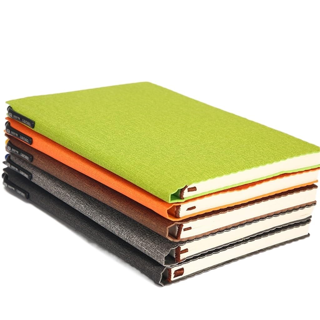 Pipu Notizbuch, A5, weiches Leder, Hardcover, für Studenten