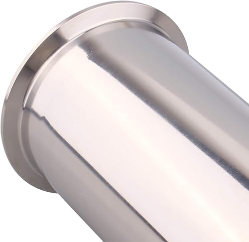 Miniatura 6 de DERNORD Tubo de carrete sanitario con extremos de abrazadera, tubo redondo sin costuras de acero inoxidable 304 con brida de virola de triple