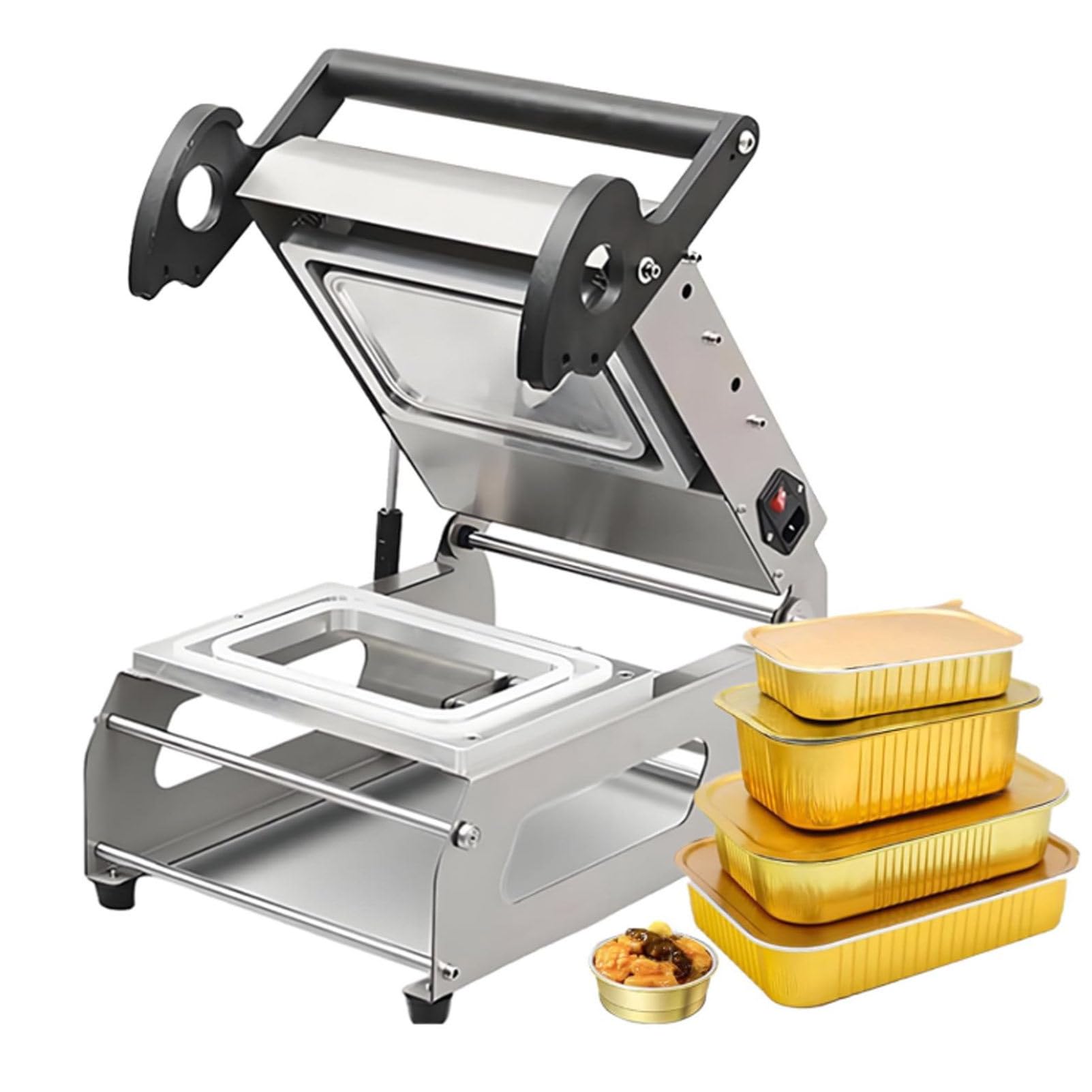 Machine à sceller les aliments, scellant à chaud manuel pour plateaux à sandwich, 26 x 17 cm
