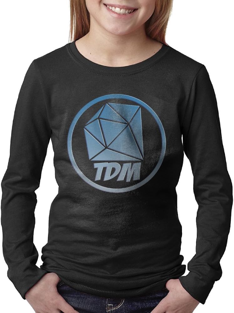 DAN TDM Logo Unisex Long Sleeve T Shirt for Teenages Black