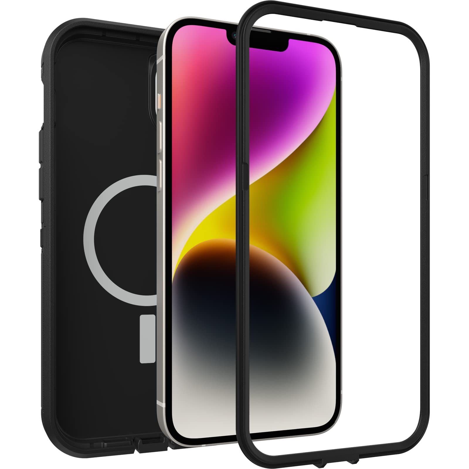 OtterBox Cover per iPhone 14 Plus Defender XT con MagSafe, resistente a shock e cadute, cover robusta, testata 5x vs le norme anti caduta MIL-STD 810G, Nero