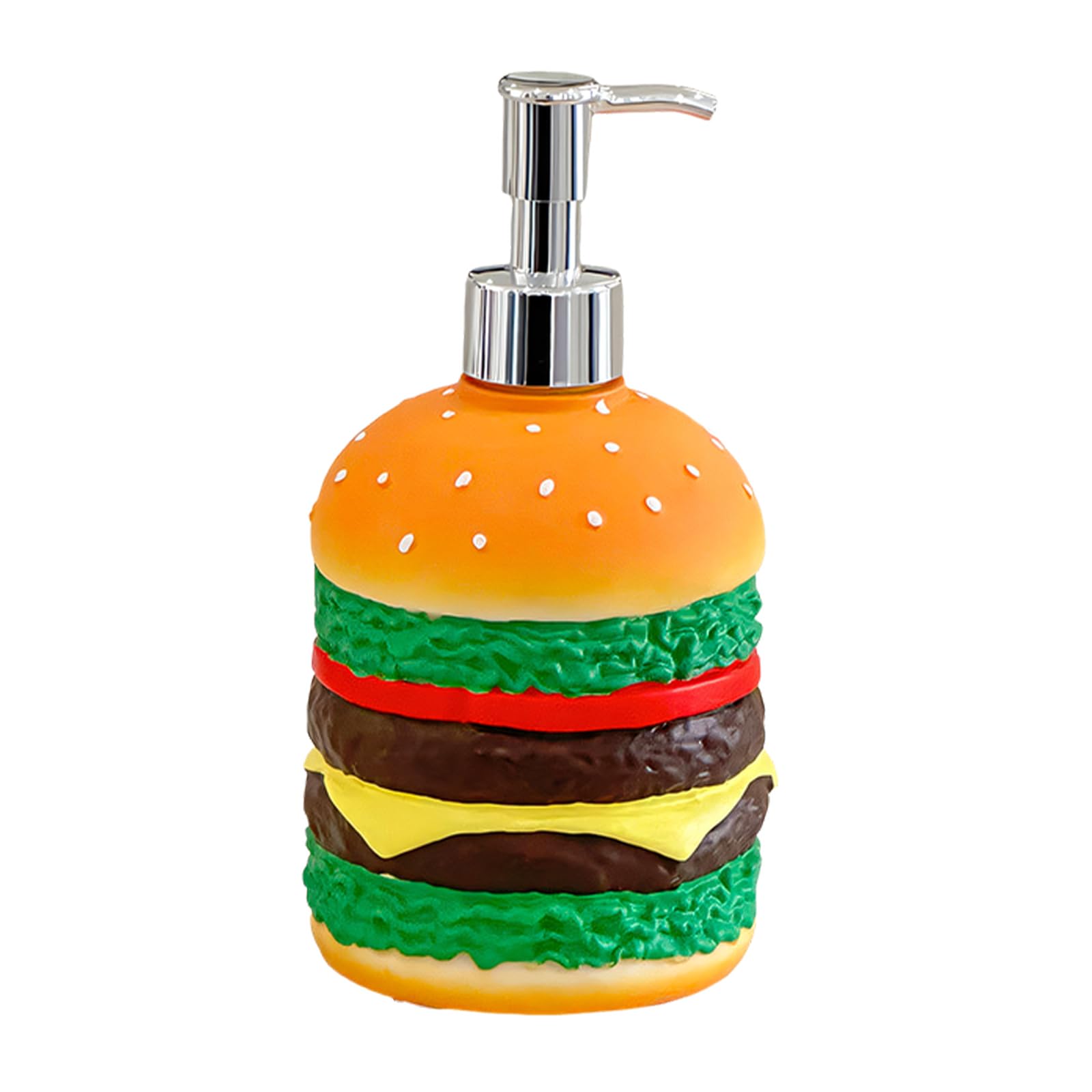 Tsophreniq Creative Hamburger Shape Soap Dispenser Bottle Easy to Press for Shampoo Lotion and Hand Wash Hamburger Soap Dispenser