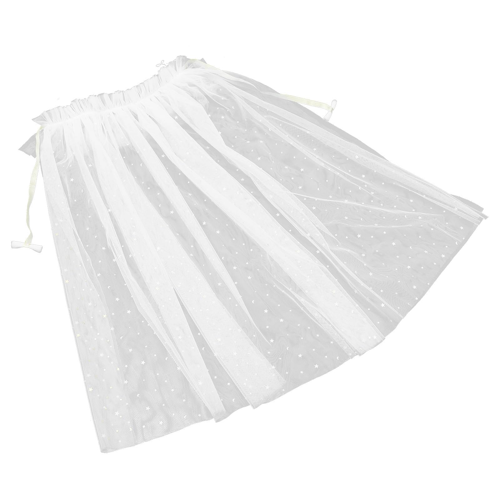Capa de Disfraz para Niñas Capa de Gasa white Transpirable para Fiesta y Cosplay Tamaño Infantil Adecuado para Fiestas de Cumpleaños y Eventos Temáticos