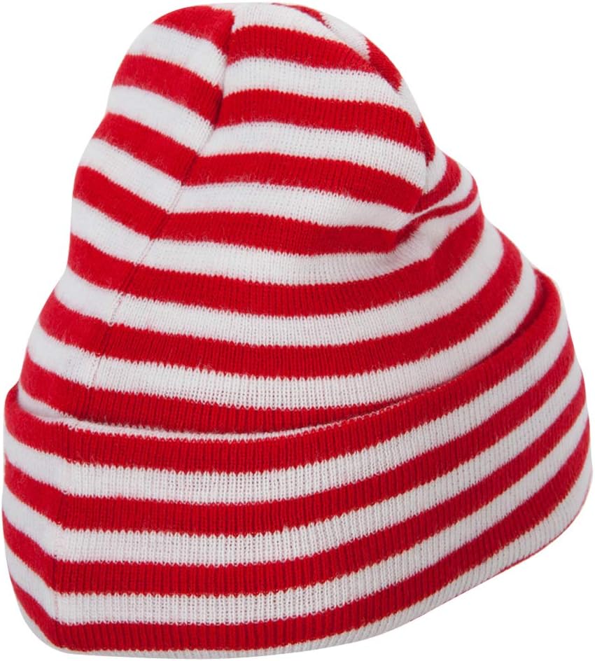 e4Hats.com Trendy Striped 12 Inch Long Cuff Beanie - Image 3