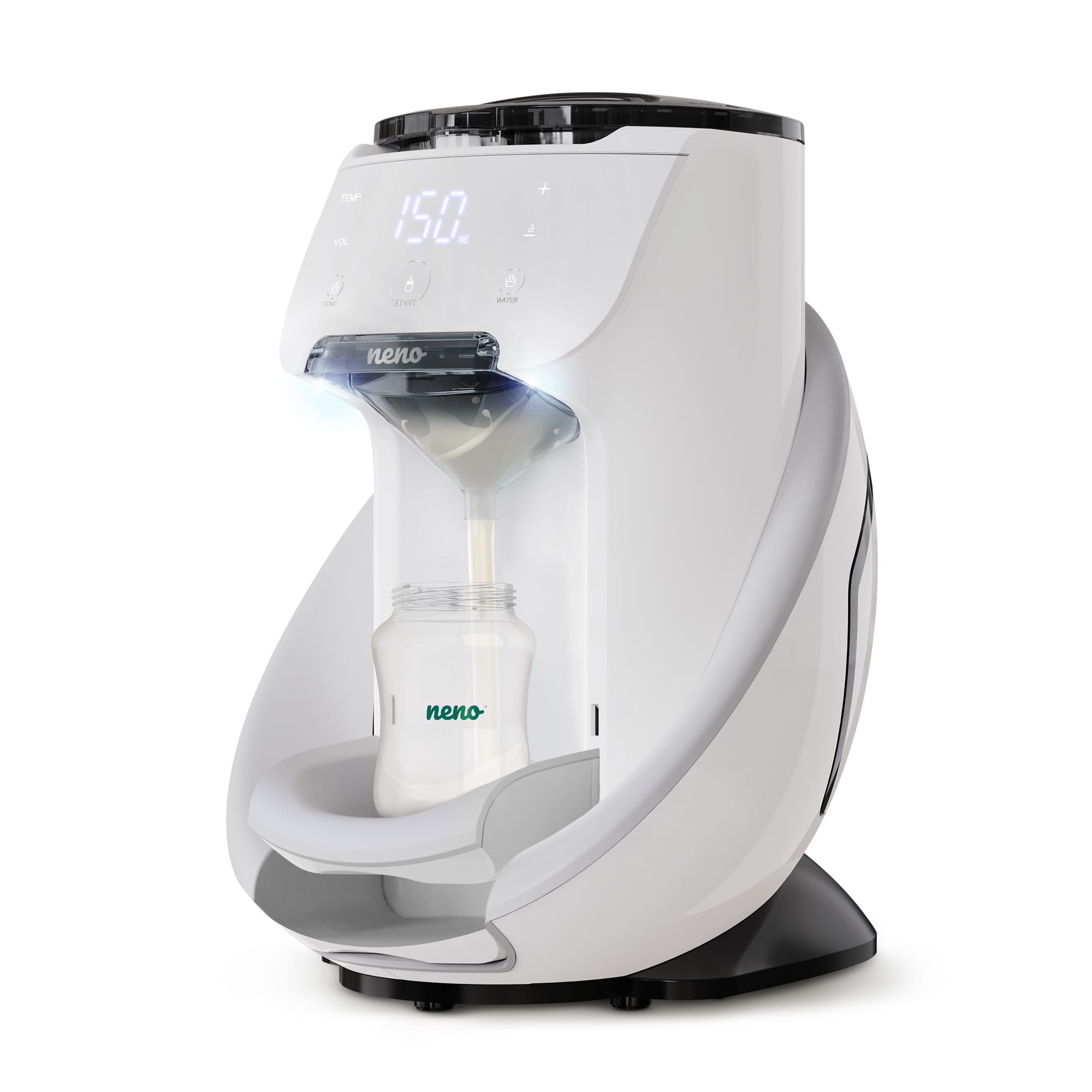 Neno Primavera Flaschenzubereiter Baby - Automatische Zubereitung von Babynahrung - Milchpulver Automat mit Temperatureinstellung 35 bis 70 Grad - Kompatibel mit verschiedenen Flaschen