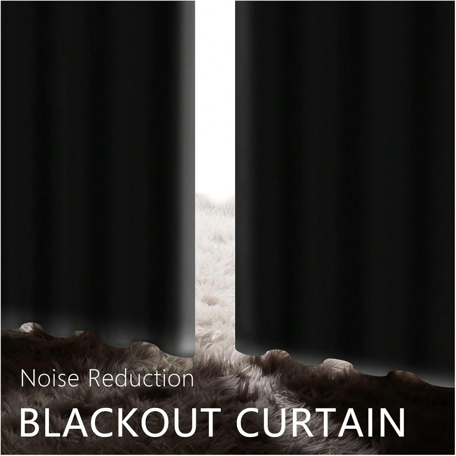 Solid Blackout Curtains for Bedroom 1 Curtains Solid Blackout Curtain for Bedroom Living Room Kitchen(132X274CM)