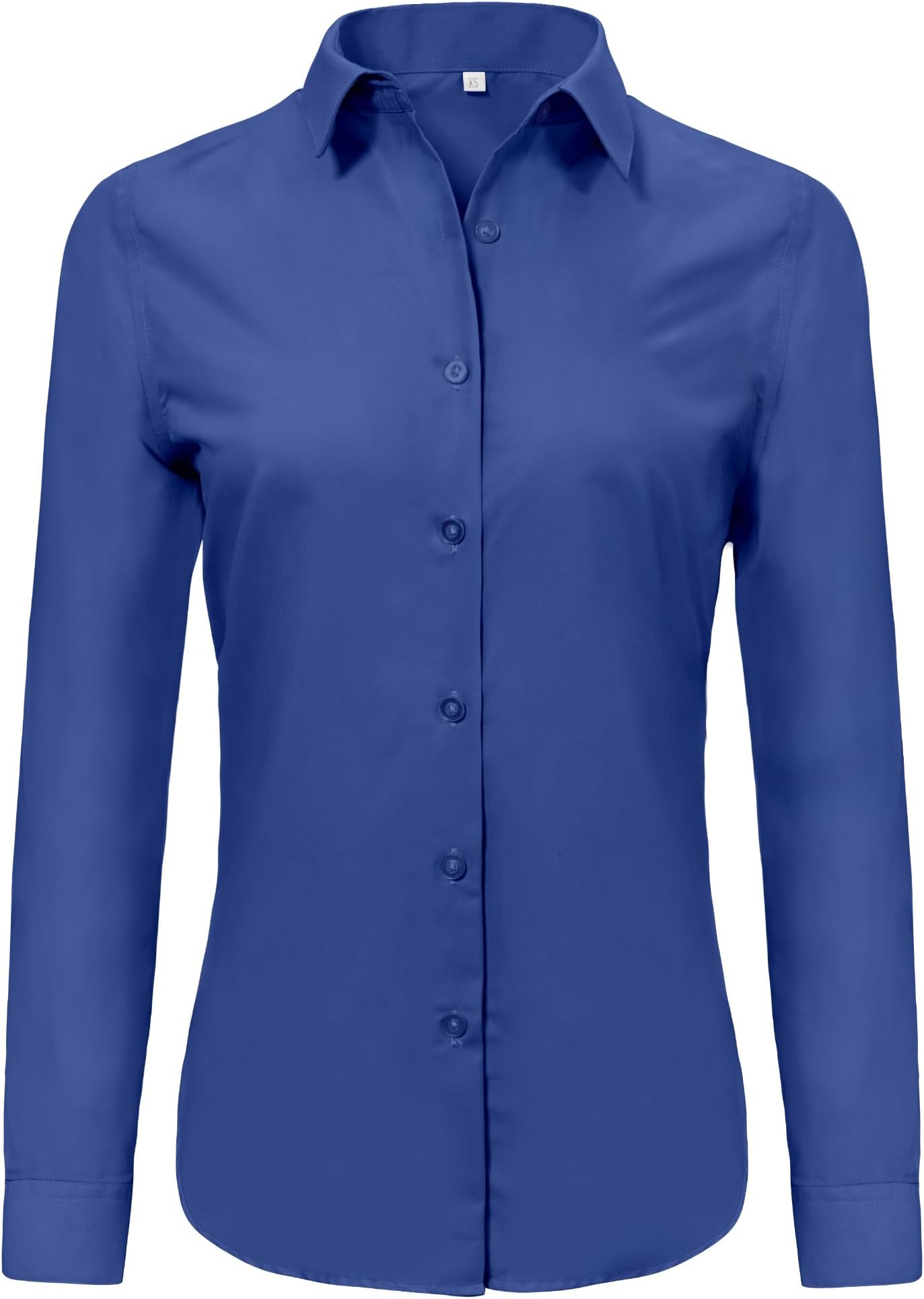 Super Soft Wrinkle Free Button Down Shirts for Women Solid Long Sleeve Striped Formal Work Dress Blouses Tops