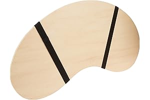 32" Portable Curved Shape Light Wood Lap Desk