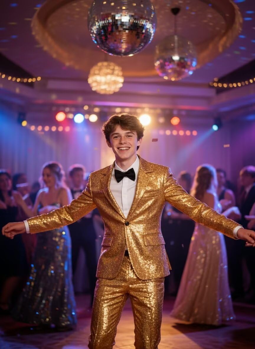 Sequin Boys Suit 2 Piece Glitter Sparkly Suits for Boys Shiny Notch Lapel 1 Button Tuxedo for Wedding Ring Bearer