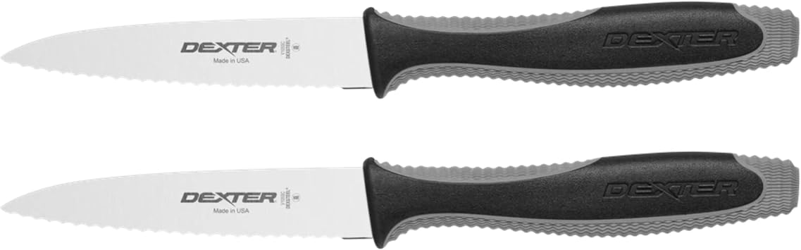 Dexter Russell V105SC-2 2-Pack Sharp Scalloped Paring Knives 3.5 Inch