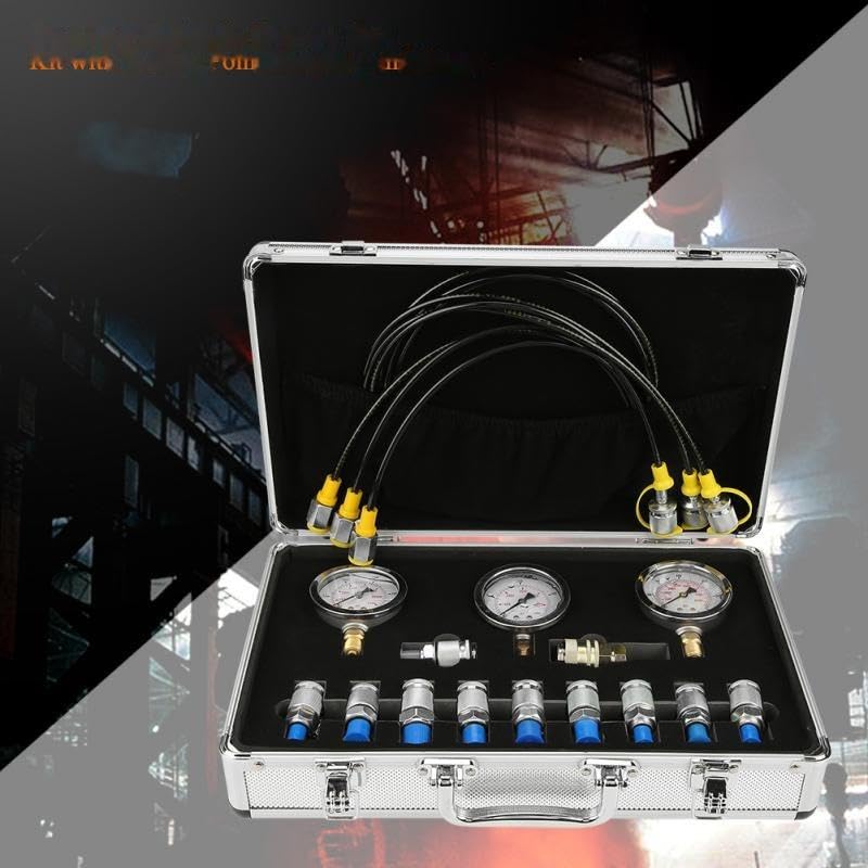Professional Hydraulic Pressure Guage Excavator Hydraulic Pressure Test Kit with Testing Point Coupling and Gauge