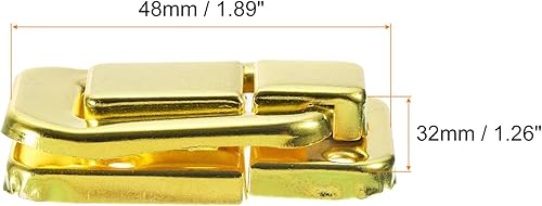 Miniatura 2 de uxcell 4 cerraduras de cierre de palanca, 1.89 x 1.26 pulgadas (largo x ancho), cierre de cerrojo de hierro para joyero, caja de herramientas, caja