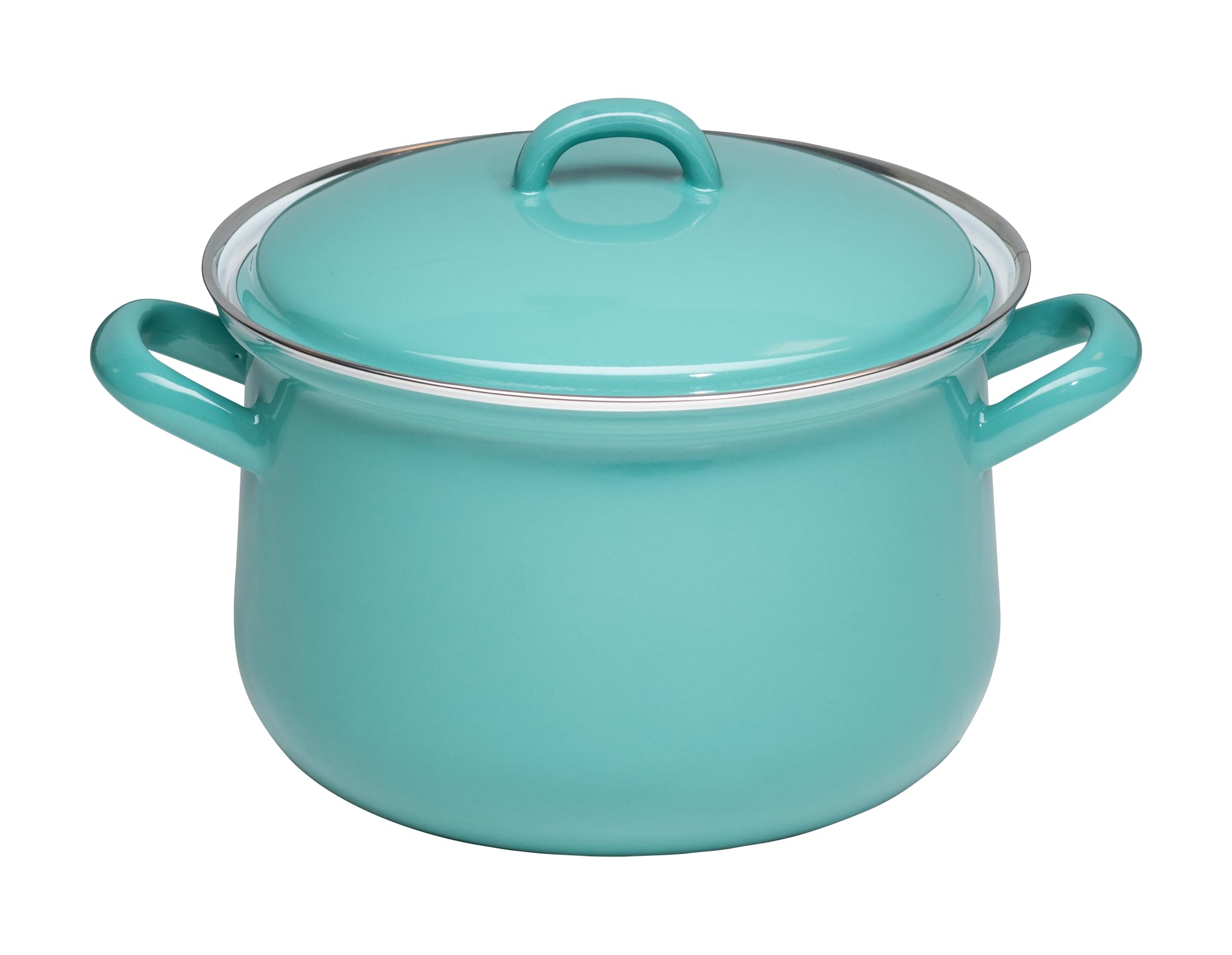 Riess, 0607-110, pentola per carne con coperchio, 18 cm, 2,5 l, Classic, edizione speciale Nature Green Medium, smaltata, diametro 18 cm, capacità 2,5 litri, altezza 18,2 cm, verde, induzione