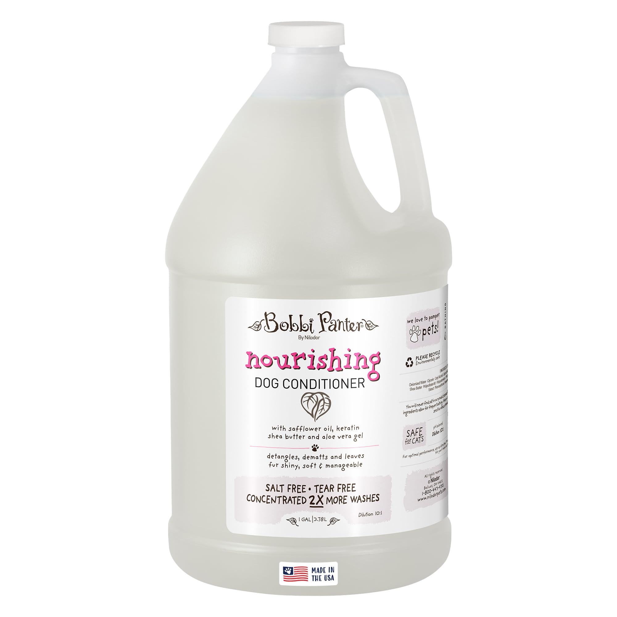 Bobbi Panter Nourishing Dog Conditioner - Detangles & De-Matts with Natural Safflower Oil, Keratin, Shea Butter, Aloe Vera for Fur, Sea Air Scent, 10:
