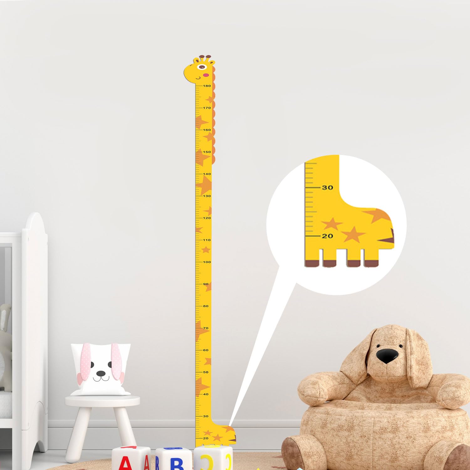 Bambini Altezza Misura Grafico 180 cm Metro Graduato Tabella di Altezza 2 Pezzi