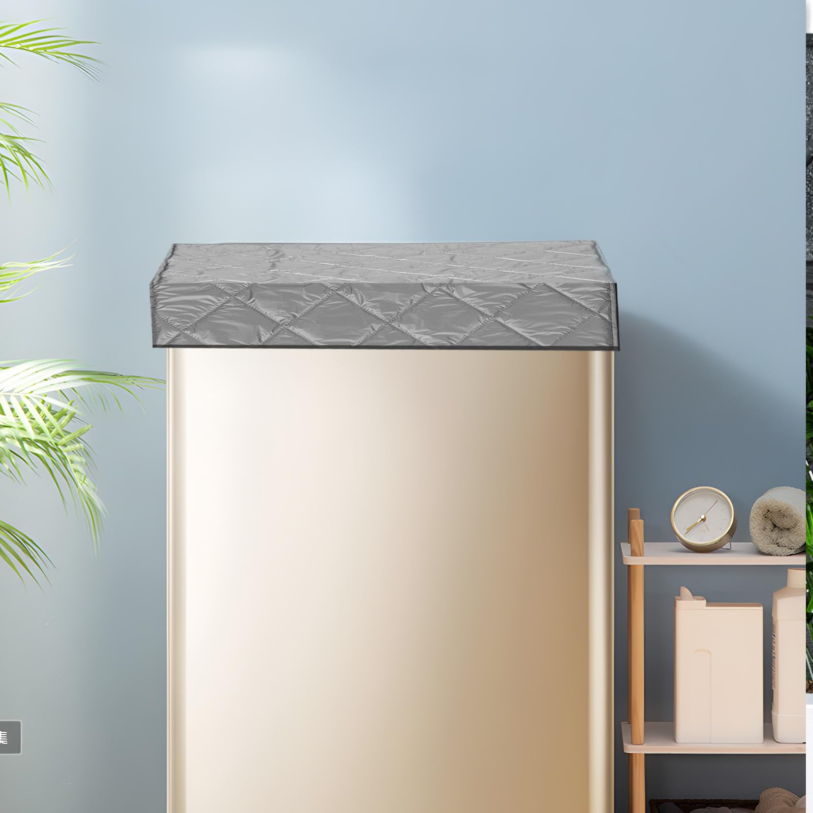 Sonnenschutz Kühlschrankabdeckung aus Aluminiumfolie und Oxford Stoff mit Magnet für Gefrierschränke und Haushaltsgeräte