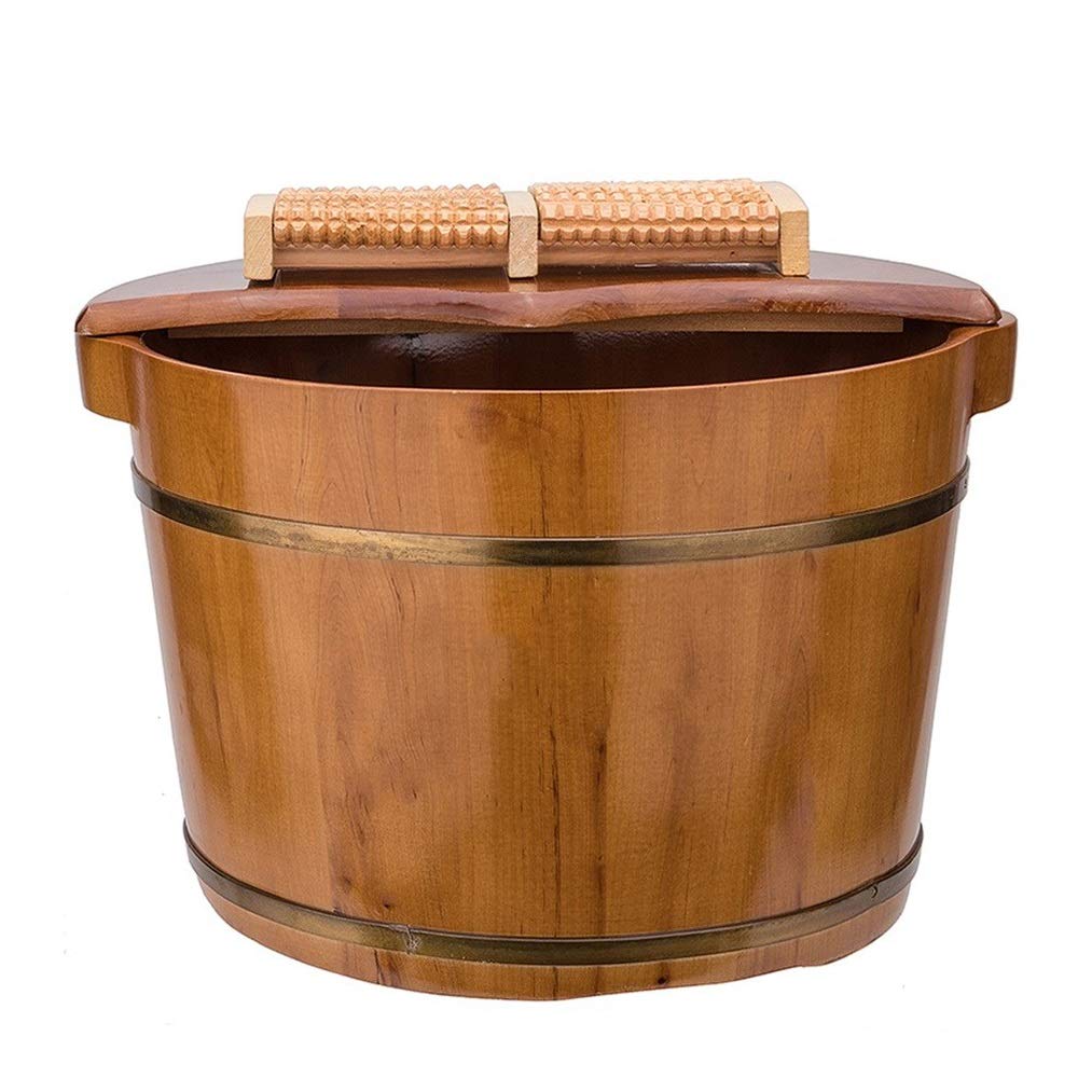 Holz-Fußbecken, Massivholz-Fußwanne, Pediküre-Schüssel, Spa-Massage, Pediküre-Fässer, Haushalts-Fußbad, Massagegerät