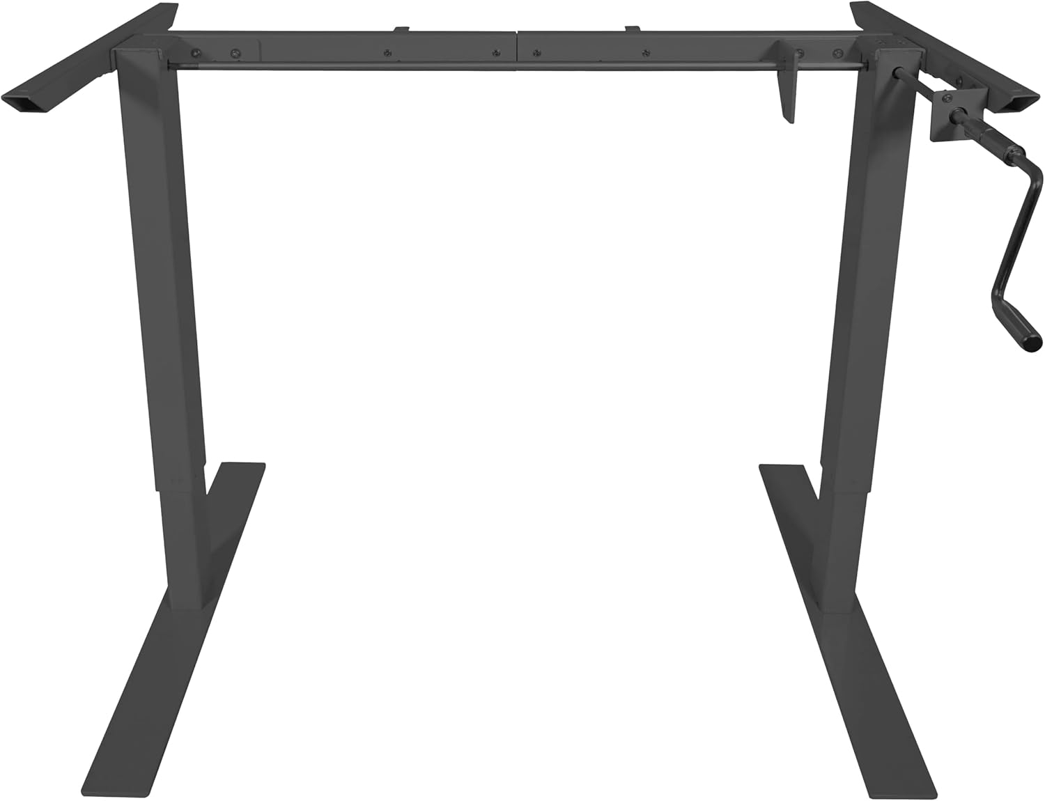 Titan Fitness Manual Hand Crank Adjustable Sit to Stand Desk Frame 46 in. H 63 in. W
