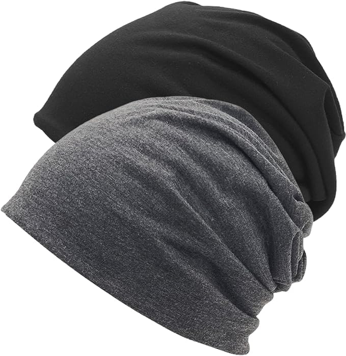 Cotton Headwear Headwrap Slouchy Beanie Hat for Men/Women, Lightweight Oversize Large Thin Skull Cap Chemo Cap Night Sleeping Cap Winter Cap-image-42