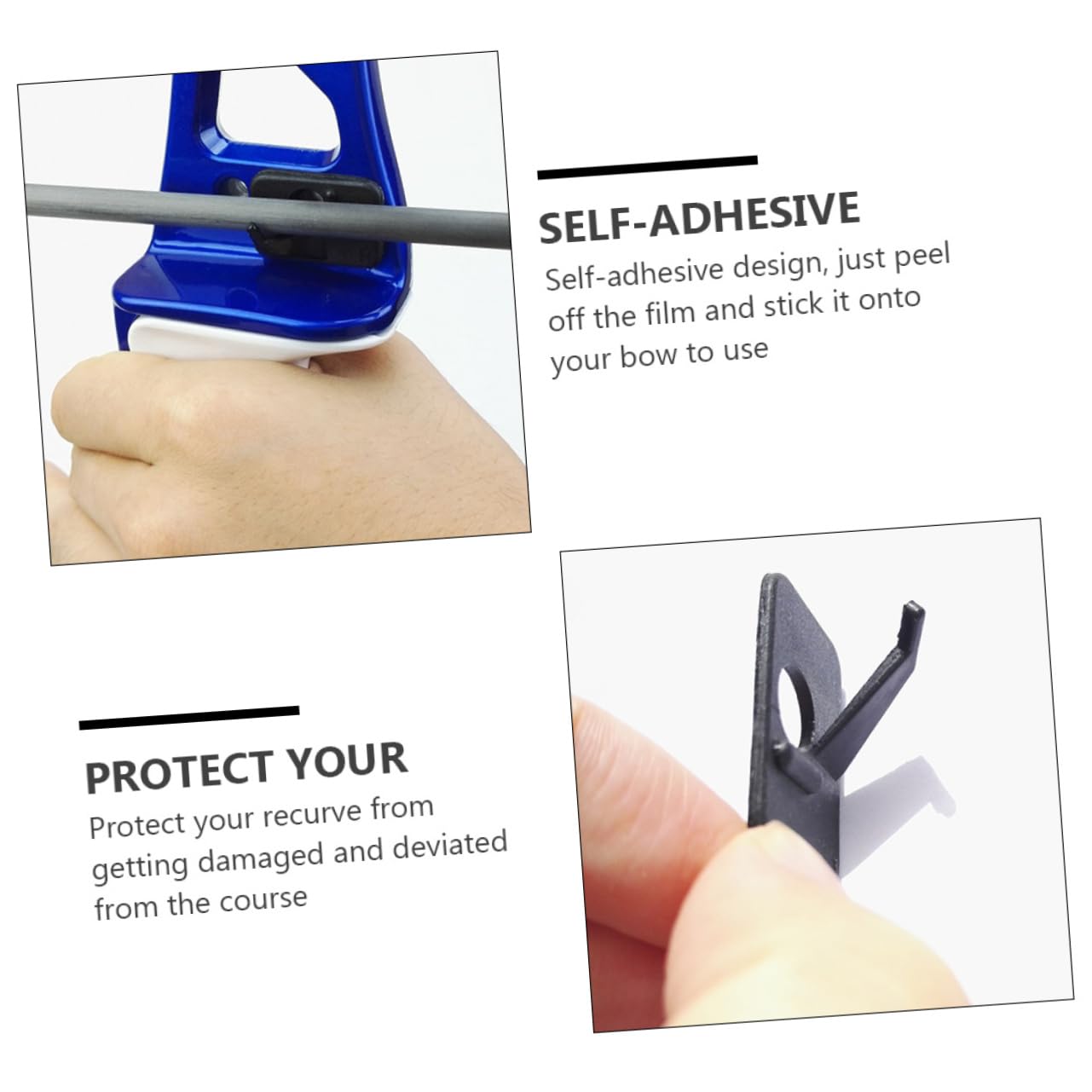 8pcs Arrow Rest Patch Mat Absorber Bows Rest for Hand Target Holder Protectors Slip Compound Accessories Tape Accessories World Plastic Black