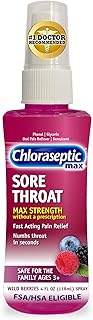 Chloraseptic Max Strength Sore Throat Spray, Wild Berries Flavor, 4.0 fl oz