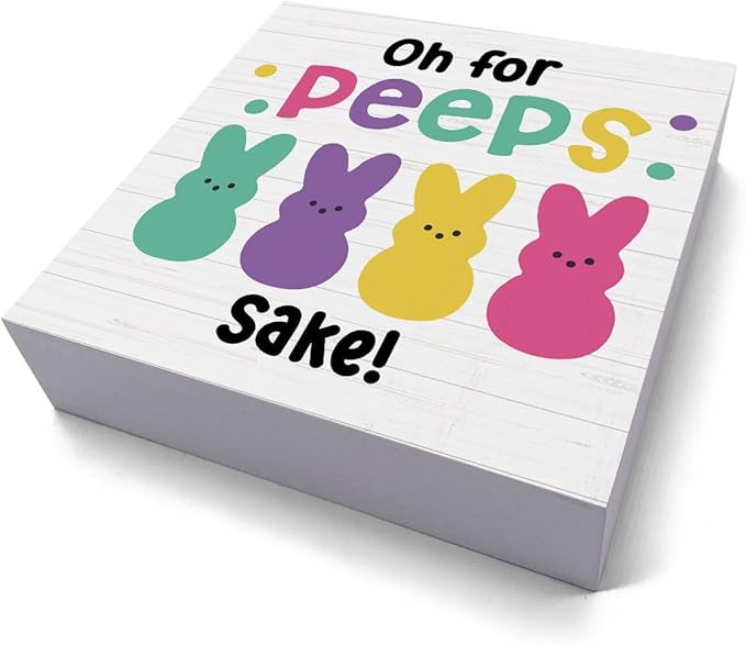Funny Easter Bunny Decor! Wooden Box Sign for Easter