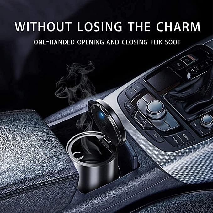 Ashtray with Lid,Portable Car Ashtray for Mercedes-Benz GL Class/CLS-Class/CLK-Class/SLK-Class/G-Class, Led Light with Flip Lid, for Cars, Homes, Offices and Outdoors, Car Accessories