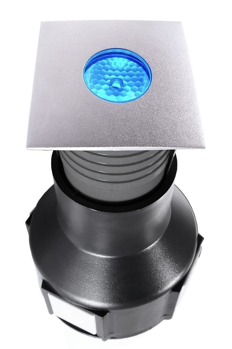 Planetitaly Kit Easy SQUARE II foco pivotable centralita Smart WiFi 24 V indicador LED 3 W SPOT RGB IP67 alimentador luz de color jardín alexa google (kit de 10 focos)